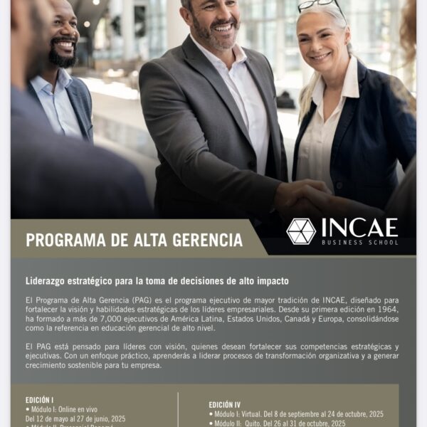 PROGRAMA DE ALTA DE GERENCIA DE INCAE EN PANAMÁ -PRECIO ESPECIAL PARA MIEMBROS CCIAP-