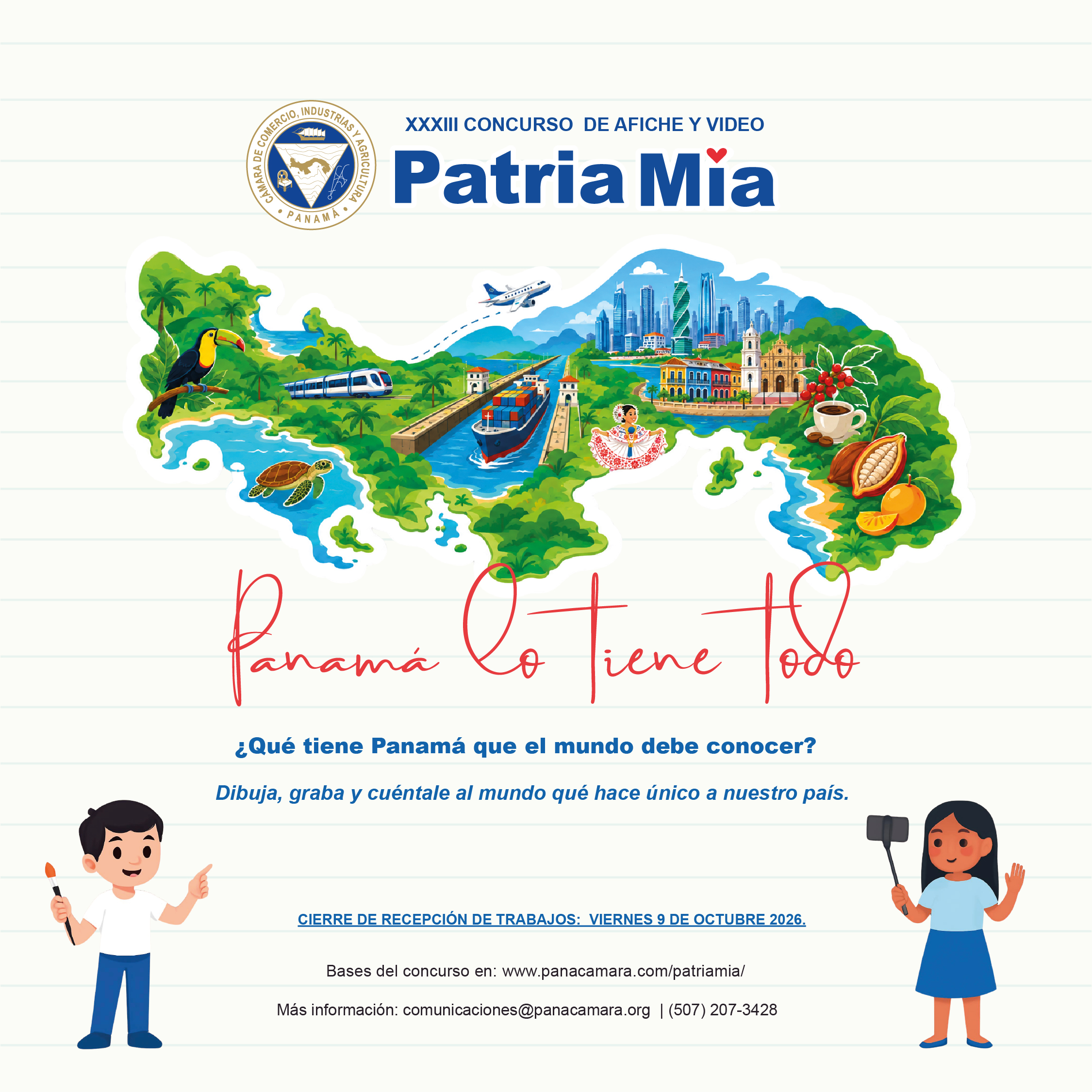 CONCURSO CCIAP DE AFICHE Y VIDEO “PATRIA MÍA 2026”, CON EL LEMA “PANAMÁ LO TIENE TODO”