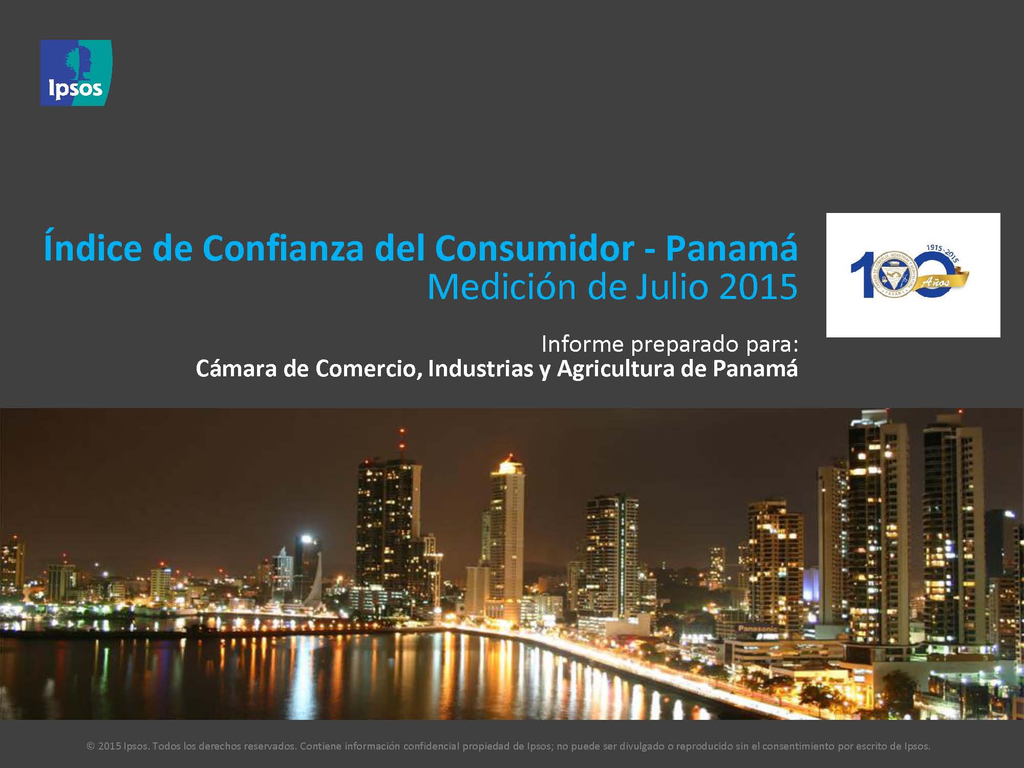 Índice de Confianza del Consumidor – Julio 2015