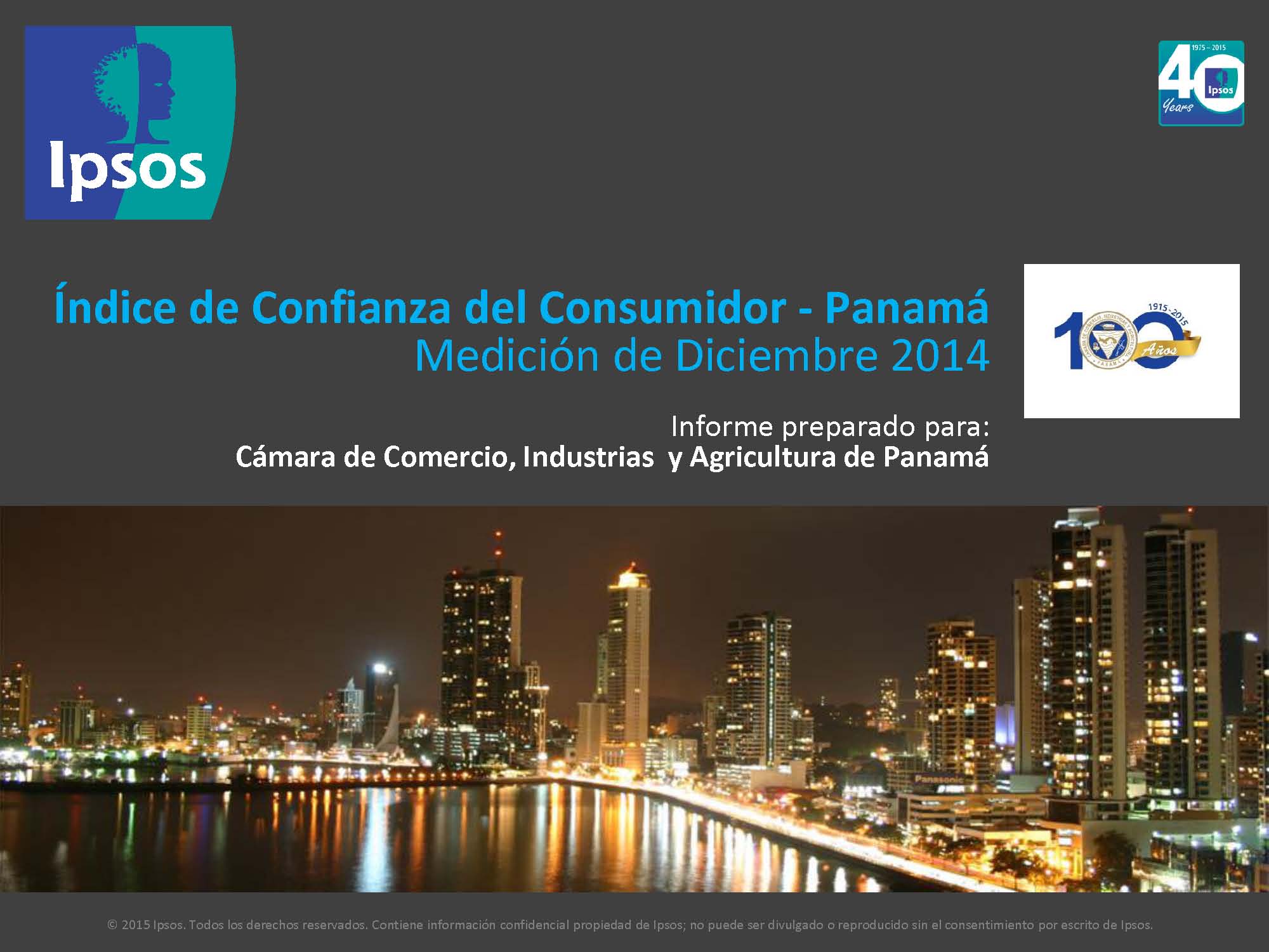 Índice de Confianza del Consumidor – Diciembre 2014