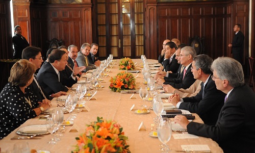 Empresarios se reúnen con presidente de la República, Juan Carlos Varela