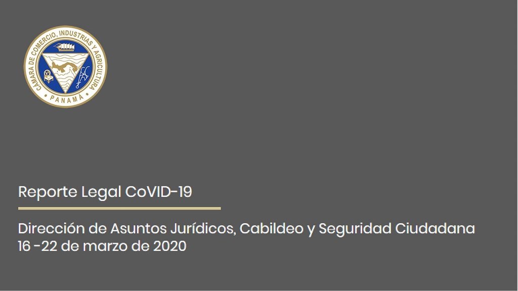 Reporte Legal CoVID-19 | 16 al 22 de Marzo